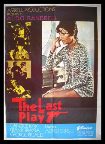 The Last Play "Aldo Sambrell" La Ultima Jugada Orig Lebanese Movie Poster 70s