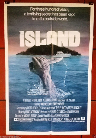 THE ISLAND {MICHAEL CAINE} 40x27" Original 41x27" US Movie Poster 80s