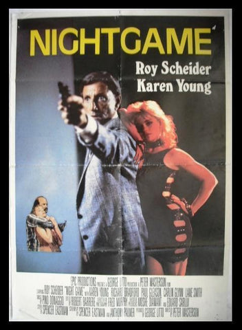 Night Game "Roy Scheider" Original Lebanese Movie Poster 80s