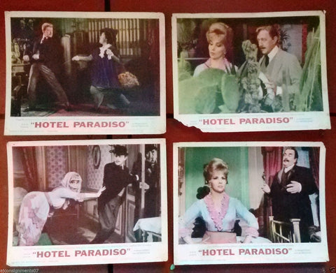 (Set of 8) Hotel Paradiso {Gina Lollobridgida} 14x11" Original Lobby Cards 60s