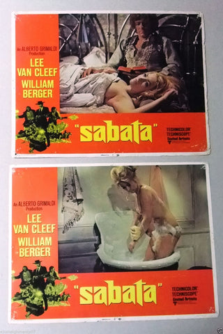 {Set of 8} Sabata  (LEE VAN CLEEF) 11x14 Original U.S Lobby Cards 70s