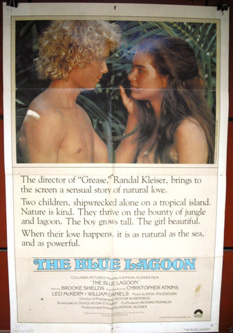 The Blue Lagoon (Brook Shields) 27x41" Original Movie Poster 80s