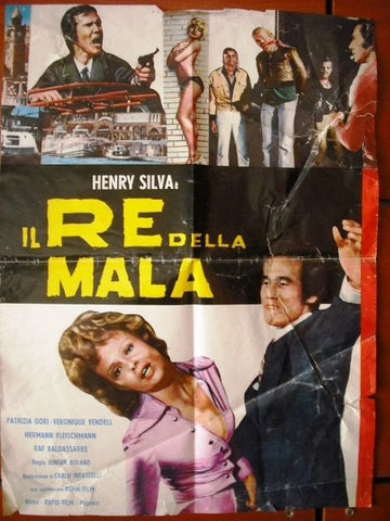 IL Re Della Mala {Herbert Fleischmann} Italian Movie Lobby Card 70s