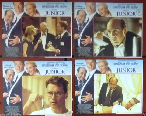 JUNIOR Arnold Schwarzenegger 11 x 14" Original Set of 8 Film Lobby Card 90s