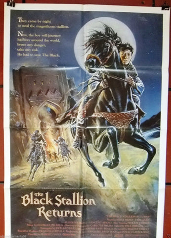 THE BLACK STALLION RETURNS {KELLY RENO} 27"x41" Original Movie Poster 80s