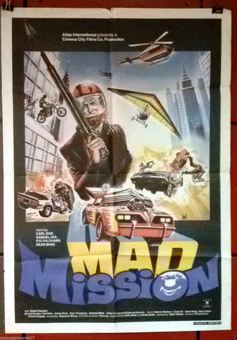 Mad Mission {Karl Maka} 40x27" Original Lebanese Movie Poster 80s