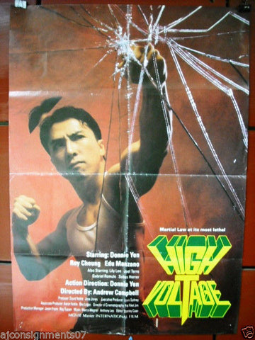 High Voltage {Antonio Sabato Jr.} Original Lebanese Movie Poster 90s