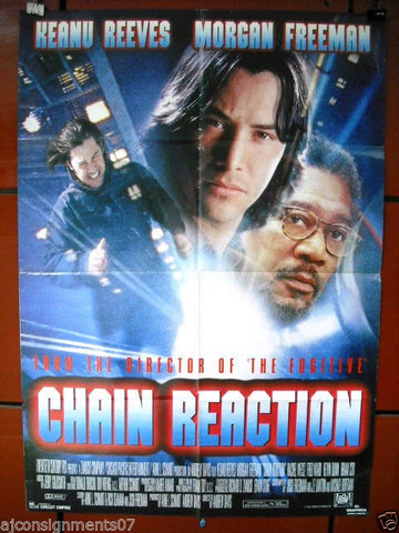 Chain Reaction {Morgan Freeman} Original Lebanese Movie Poster 90s