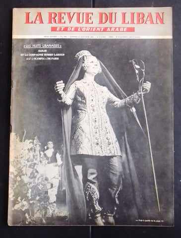 La Revue Du Liban Sabah صباح Lebanese French Oversized #526 Magazine 1969