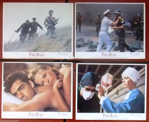 {Set of 5} Purple Hearts (Ken Wahl) 11X14" Original Movie LOBBY CARD 80s