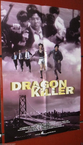 Dragon Killer Anthony Lau) Kung Fu Original Hong Kong Movie Poster 90s