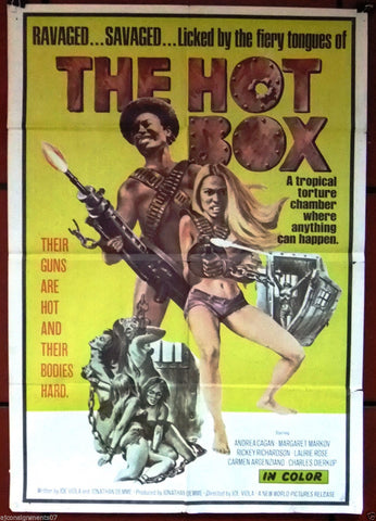 The Hot Box {Andrea Cagan} Original 40x27" Lebanese Movie Poster 70s