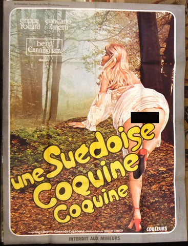 Une Suédois LA NIPOTE DEL PRETE 46"x61" French Movie Original Poster 70s