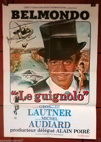 Le Guignolo (Jean-Paul Belmondo) Original Lebanese Movie Poster 80s