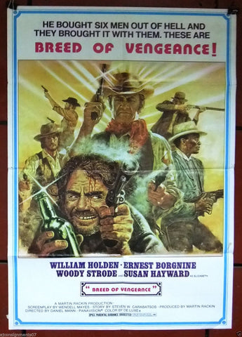 Breed of Vengeance, The Revengers 40x27" William Holden Org. Movie Poster 70s