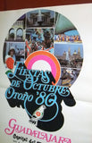 Fiesta de Octubre Otono Guadalajara Spanish Mexico Festival Poster 80s