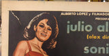 SOS Conspiracion Bikini (JULIO ALEMAN) 39x27" Original MEXICO Movie Poster 60s