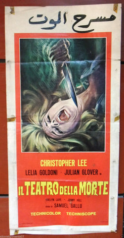 IL TEATRO DELLA MORTE CHRISTOPHER LEE Original Italian Film Locandina Poster 60s