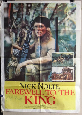 Farewell To The King {Nick Nolte} Original 39"x27" Lebanese Movie Poster 80s