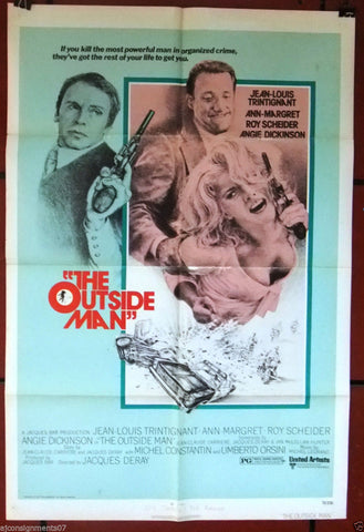 The Outside Man {ANN MARGRET} 41x27" Original Movie Poster 70s