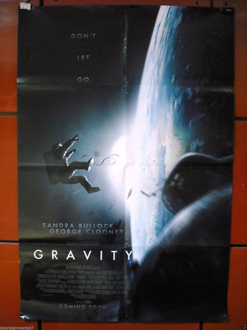 Gravity {Clooney Bullock} 40"X27" OS Original VG Movie Poster 2013