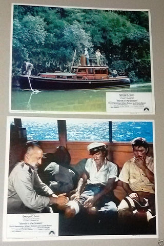 {Set of 8} ISLANDS IN THE STREAM George C. Scott 11x14" Org. U.S Lobby Cards 70s