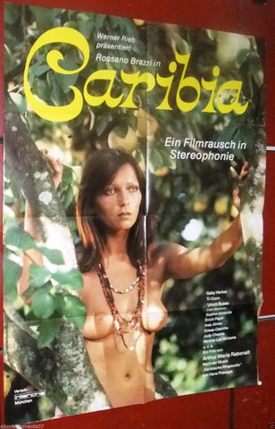 Caribia 2 (Rossano Brazzi) Original German Movie Poster 1970s