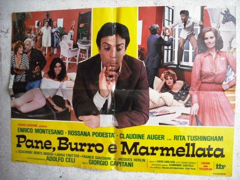 Pane, Burro e Marmellata Claudine Auger Comedy Italian Movie Lobby Card 70s
