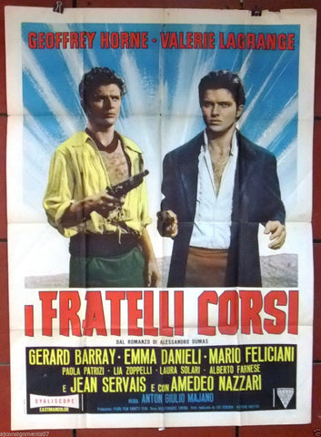 I FRATELLI CORSI {AMEDEO NAZZARI} Italian 2F Movie Poster 1980s