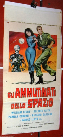 Gli Ammutinati dello Spazio (William Leslie) Italian Film Poster Locandina 60s