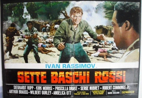 Sette Baschi Rossi Italian Vintage Original A Lobby Card 60s