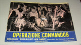 (Lot of 6) OPERAZIONE COMMANDOS {Dirk Bogarde} Org. Italian Movie Lobby Card 70s