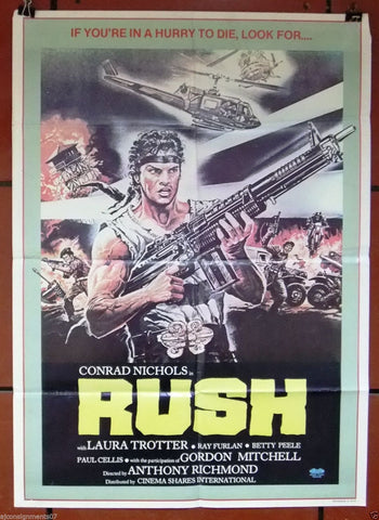 Rush {Conrad Nichols} 39"x27" Lebanese Original Movie Poster 80s