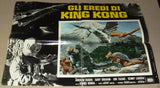 Set of 7x GLI EREDI DI KING KONG ISHIRO HONDA} Italian Movie Photobusta Card 70s