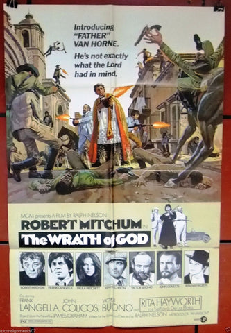 Wrath of God (ROBERT MITCHUM) Original 41x27 Movie U.S. Poster 70s