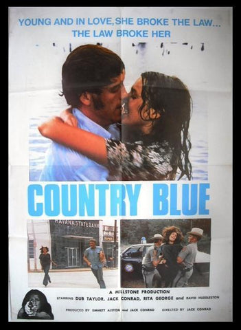 Country Blue "Dub Taylor" Int. Original OS 40"x27" Movie Poster 70s