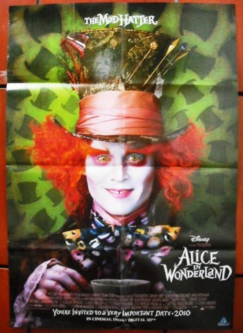 Alice in Wonderland (Johnny Depp) Original Int. 40x27 Movie Poster 2010