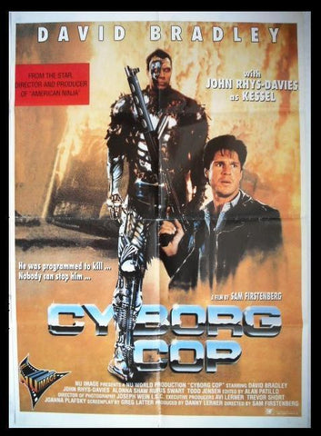 Cyborg Cop "David Bradley" Lebanese Original Movie Poster 90s