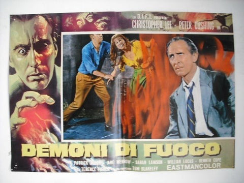 Demoni di Fuoco Italian Movie Lobby Card Fotobusta Style G 60s