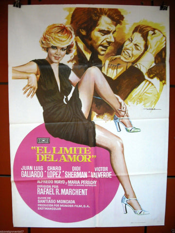El Límite del Amor {Carmen Albéniz} Spanish Org. Movie Poster 60s