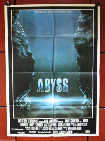 THE ABYSS {JAMES CAMERON} Original Lebanese Movie Poster 80s