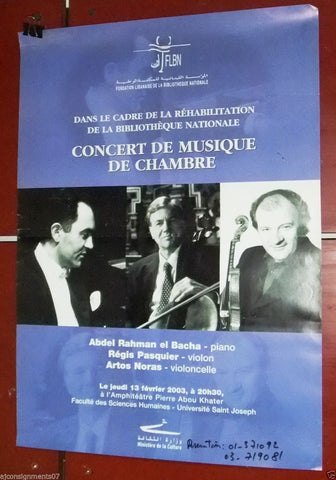 Concert De Musique De Chambre  (Artos Noras) Lebanese Original Poster 2003