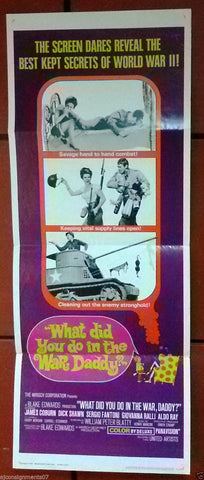 WHAT DID YOU DO IN THE WAR, DADDY? 36x14" Insert Original Movie Poster 60s