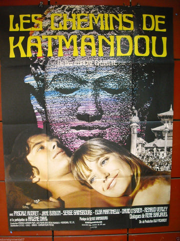LES CHEMINS DE KATMANDOU {Renaud VERLEY} 47"x63" French Org. Movie Poster 60s
