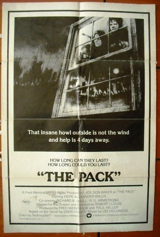 The Pack {Joe Don Baker} 40"x27" Original Movie Poster 70s