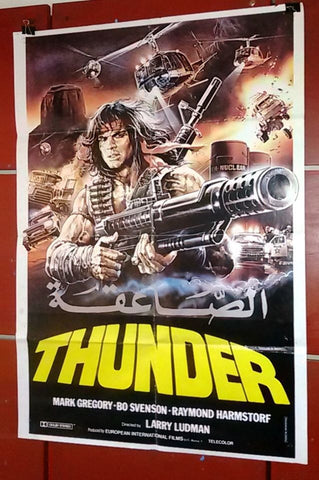 Thunder (Mark Gregory) Original Lebanese Movie Poster 80s