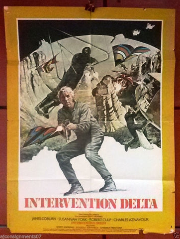 Intervention Delta {Charles Aznavour} 80 x 60 cm French Movie Poster 70s