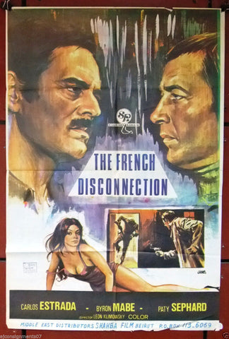 EL TALON DE AQUILES French Disconnection Original Lebanese Movie Poster 70s