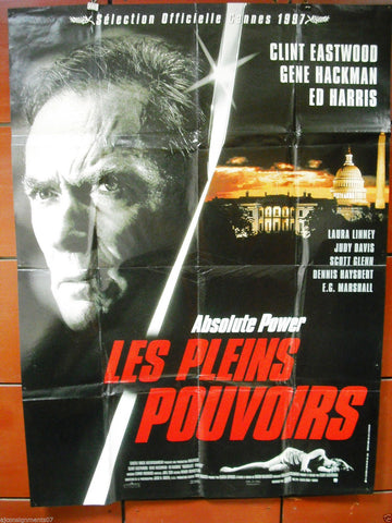 Les Pleins Pouvoirs Absolute Power Clint Eastwood 47x63" French Movie Poster 90s