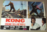 Set of 4x KONG URAGANO SULLA METROPOL ISHIRO HONDA} Italian Movie Lobby Card 70s